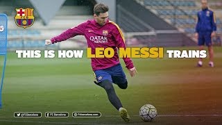 FC Barcelona – This is how Leo Messi trains  Así entrena Messi [upl. by Lesiram]