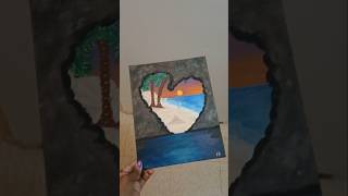 Painting a Beach cave artist art viral painter painting short shortfeed [upl. by Bushey]