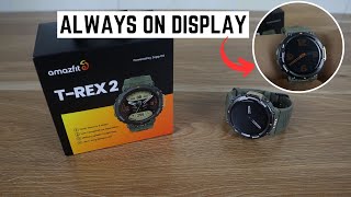 Amazfit T Rex 2 How to Set Always ON Display [upl. by Raimund]