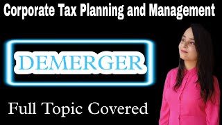 demerger  corporate tax planning and management mcom sem 4 mdu gurugram university kuk  demerger [upl. by Compton]