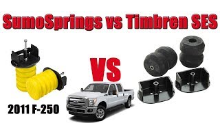 SumoSprings vs Timbren SES On A 2011 Ford F250 w Truck Camper [upl. by Halac724]