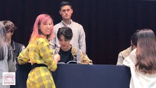 180527 BTS Aladin Fansign  Jimin interaction [upl. by Nolram758]