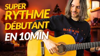 Un RYTHME pour VRAIS DÉBUTANTS en guitare en 10 minutes [upl. by Brenden911]