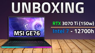 MSI GE76 RAIDER  RTX 3070 Ti  12700h  Unboxing [upl. by Pember]