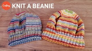 Knit Slouchy Beanie Tutorial Key Steps  Craftsy Knitting Tutorial [upl. by Brietta]