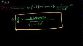 Cálculo de Derivada  Regra da Cadeia  Função Arcoseno [upl. by Aicirtap369]