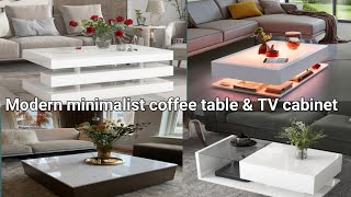 TOP 25 Modern minimalist coffee table amp TV cabinet [upl. by Lelah]