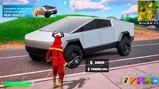 I Drove The Tesla Cybertruck In Fortnite EARLY [upl. by Renraw]