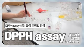 DPPH assay를 이용한 시트러스 과일의 항산화활성 검색  고등학교 과학 실험 추천  화학 실험 추천  생명과학 실험 추천  오렌지 항산화 실험  레몬 항산화 실험 [upl. by Husain]