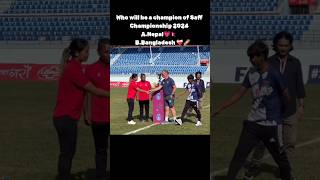 Predict the score and champions of saff womens championship 2024 nepvsban saff nepalfootball [upl. by Areema]