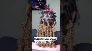 Butterfly Locs Using Soft Kinky Hair braidsconnect braidstyles [upl. by Eanod]