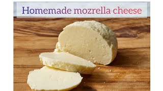 Homemade mozrella cheese easy and simple recipehomemadefood mozerella cheeselover food cooking [upl. by Huberto]