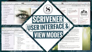 Scrivener Tutorial  An Overview of the Scrivener User Interface and View Modes 2021 [upl. by Nagiam]