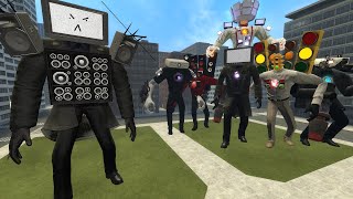 NEW MK2 MECHA TV MAN V20 VS ALL MECHA TRAFFIC LIGHT amp CAMERAMAN amp SPEAKERMAN BOSSES in Garrys Mod [upl. by Akkahs263]