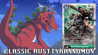 Digimon TCG Classic Green RustTyrannomon deck EX01 [upl. by Asiulana692]