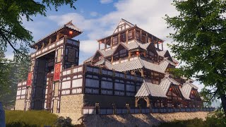 HOW TO BUILD A JAPANESE CASTLE  CONAN EXILES isle of siptah [upl. by Iran]