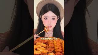 Noodles eating challenges asmr mukbang seafood shrots rion100k asmreating [upl. by Cranston]