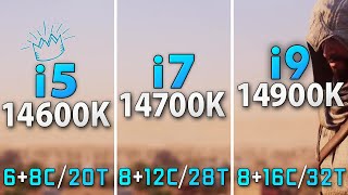 Intel i514600K vs i714700K vs i914900K  Test in 8 Games [upl. by Koball595]