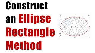 Construct an Ellipse  Rectangle Method  Engineering Curves  Engineering Drawing [upl. by Ainsworth252]