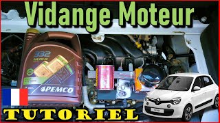 🇲🇫Vidange huile moteur  Filtre  Renault Twingo III 3  SCe70 H4D  Tutoriel [upl. by Yddet]