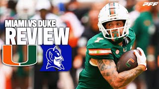 Duke vs Miami Review  PFF Grade Release Show [upl. by Dorcus]