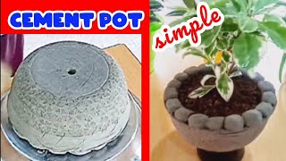 1391  how to make cement pot  cement ka gamla kaise banaye [upl. by Nilo]