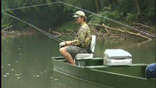 Flat Bottom Wooden Boats floating on the green river [upl. by Glenine324]