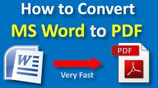 How to convert MS Word file to PDF  MS word to PDf File in Hindi [upl. by Ahsot]