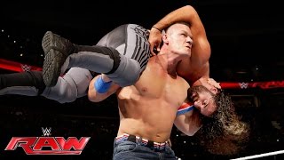 John Cena vs Seth Rollins Raw June 27 2016 [upl. by Erasmo32]