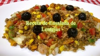 Ensalada de lentejas receta fácil [upl. by Frey]