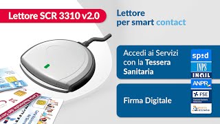 SCR 3310 v20  Lettore per Carta Identità Elettronica Tesera Sanitarie e Firma Digitale [upl. by Clementis727]