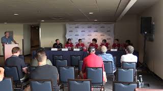 Haxtun footballs BroncosCHSAA Fall Sports High School Media Day press conference [upl. by Aicercal]