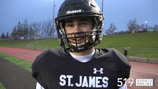 CWOSSA Football Quarterfinal  St Marys Mustangs vs St James Lions [upl. by Llerahs]