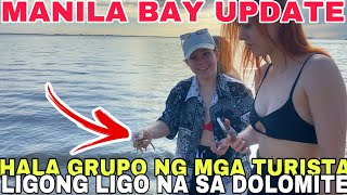 MANILA BAY UPDATEHALA GRUPO NG MGA TURISTA LIGONG LIGO NA SA DOLOMITE BEACH Miz July [upl. by Barram]