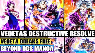 Beyond Dragon Ball Super Ultra Ego Vegetas Destructive Resolve Beerus Helps Vegetas Breaks Free [upl. by Ire]