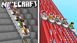 THE PALS NOOB vs PRO ROLLER COASTER Minecraft [upl. by Edwin]