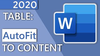 How to AutoFit table to content in Word in 30 SECONDS  HD 2020 [upl. by Zoes]