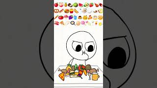 Food emoji challenge shorts animation [upl. by Silber]