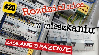 Rozdzielnica 20 Jak podłączyć rozdzielnicę w mieszkaniu przy zasilaniu 3 fazowym [upl. by Leen326]