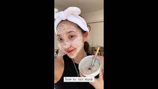 How To Make Korean Rice Mask At Home  great for uneven skin tone amp brightening 🍚 shorts [upl. by Darya274]