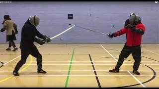 Katana vs Rapier Sparring  Burak vs Nick [upl. by Retsevlis]