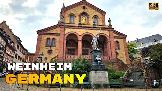 Weinheim Old Town WalkThrough Timeless Streets and Stunning Sights  Weinheim Germany  4K [upl. by Lenora]