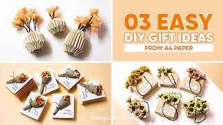 03 Easy DIY Handmade Gifts Ideas from A4 PAPER  AMY DIY CRAFT [upl. by Valeda]