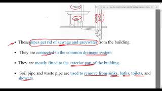 PLUMBING DRAINAGE SYSTEMANTI SIPHONAGE VENT SOIL WATE AND RAIN PIPES WSWWE PART 15JKSSB JE CIVIL [upl. by Kondon]