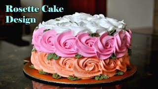 Whipped Cream Rosette Cake DesignHow to make Whipped Cream Rosettes [upl. by Reynolds410]