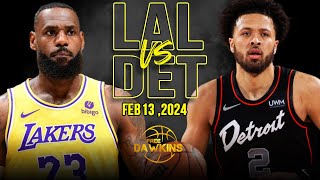 Los Angeles Lakers vs Detroit Pistons Full Game Highlights  February 13 2024  FreeDawkins [upl. by Cleon]