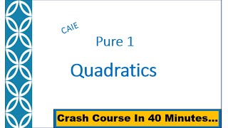 Quadratics  AS Review session  CAIE A Level Pure Mathematic1 [upl. by Eseekram]