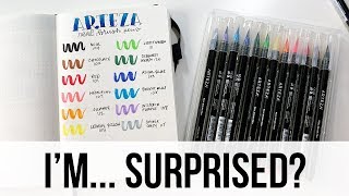 Arteza Brush Pens Review [upl. by Asiul]