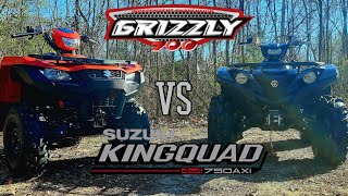 Grizzly 700 vs KingQuad 750 2023 Full Shootout [upl. by Ayerdna]