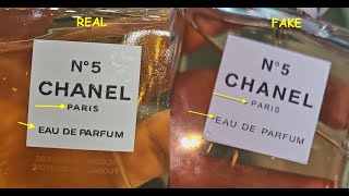 Chanel No 5 perfume real vs fake How to spot fake Chanel No 5 Paris Fragrance [upl. by Nevs]